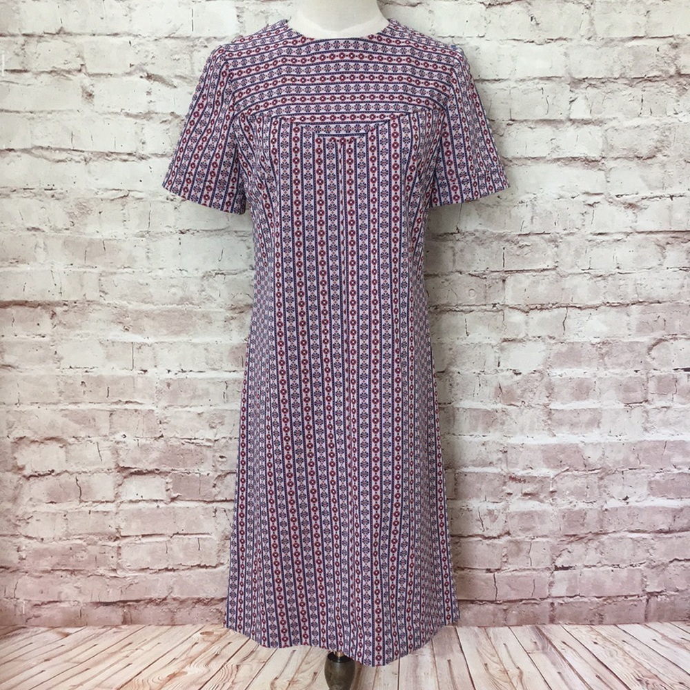 Vintage 60s mod shift mini dress Handmade SMALL